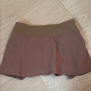 CRZ YOGA Brown Pleated Skort
